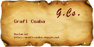 Grafl Csaba névjegykártya